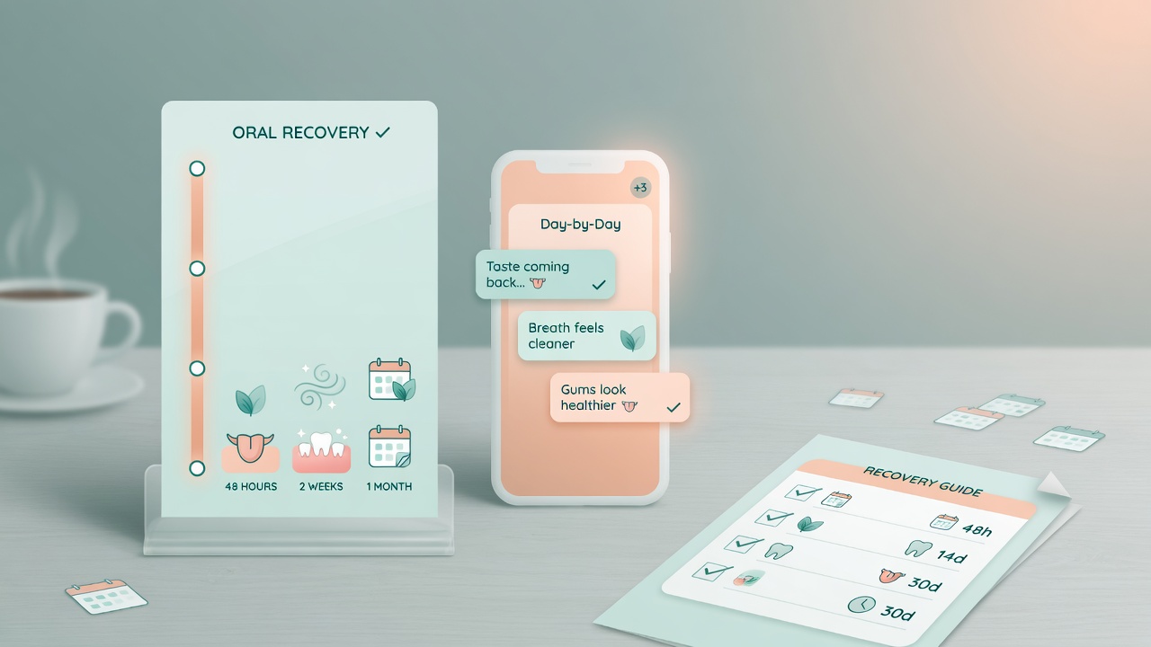 Timeline of oral recovery stages after smoking cessation and care tips